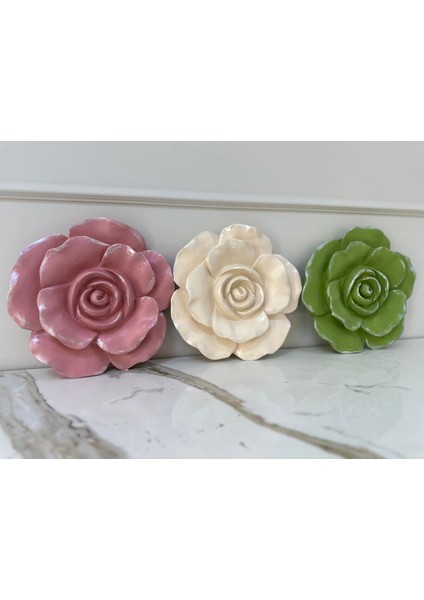 Duvar Gülü Çiçekli 3 Lü 25 cm