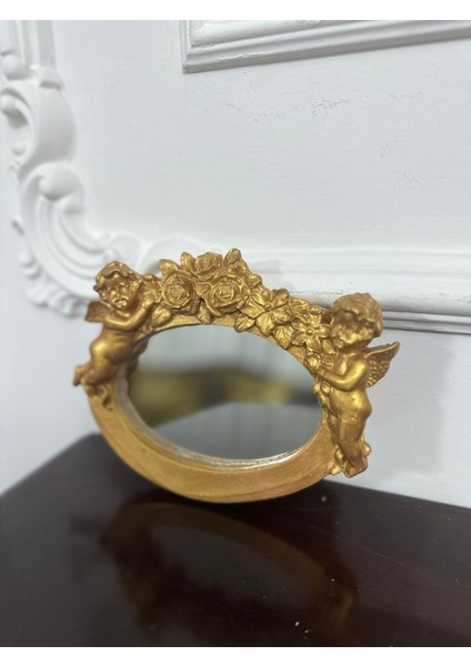 Melek Detaylı Duvar Masa Aynası modelleri