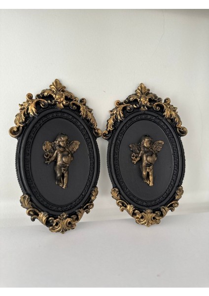 Melek Detaylı Tablo 2 Li , Dekoratif Melekli Çerçeveli Tablo modelleri