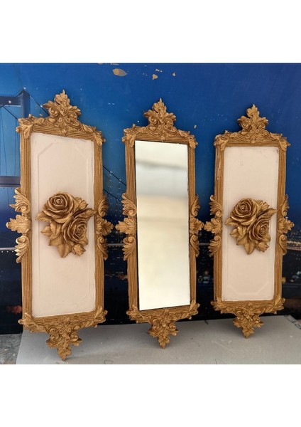 El Yapımı Dekoratif Duvar Tablo 3lü Set 46CM , Duvar Tasarım Tablo