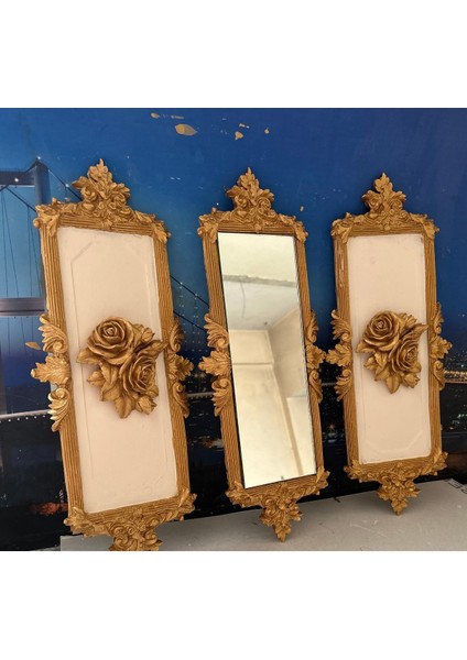 El Yapımı Dekoratif Duvar Tablo 3lü Set 46CM , Duvar Tasarım Tablo modelleri