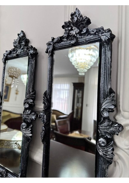 Çerçeveli Ayna 2 Li Siyah Gümüş 46 cm fiyatları