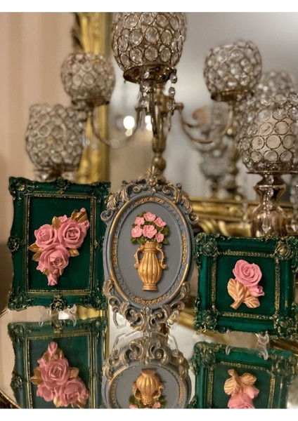 Özel Tasarım 3 Lü Çerçeveli Çiçekli Tablo fiyatları