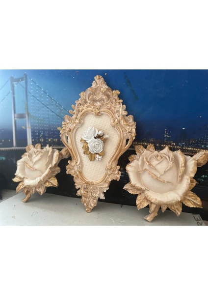 Gül ve Çiçekli Tablo Dekor 3lü Set fırsatları