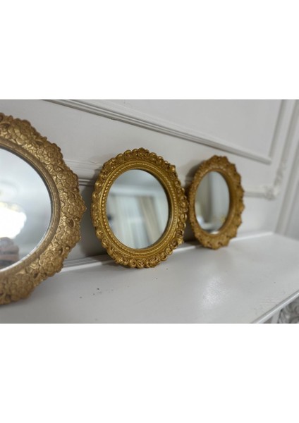 Ayna 3lü Dekoratif Yuvarlak Duvar Aynası 30CM fiyatları