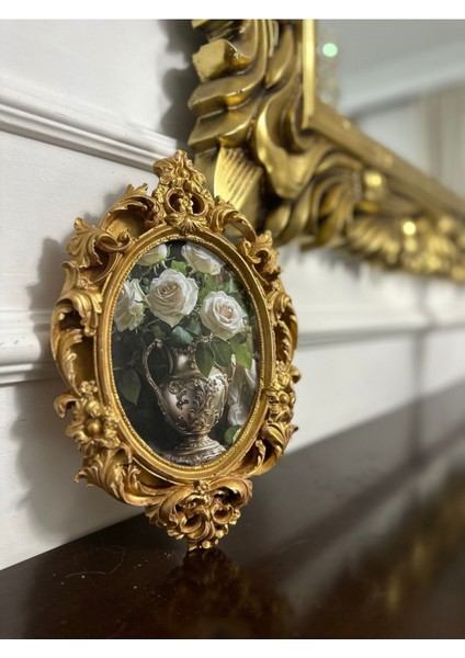 Vintage Özel Tasarım Duvar Tablo ,çiçekli Duvar Dekor Modern 26CM