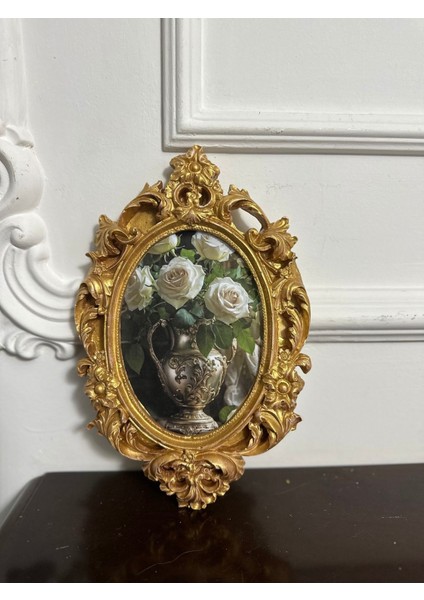 Vintage Özel Tasarım Duvar Tablo ,çiçekli Duvar Dekor Modern 26CM modelleri