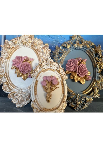 Dekoratif Duvar Tablo 3lü Set , El Yapımı TABLO3LÜ Gri ve Krem Duvar Dekor modelleri