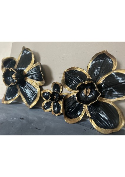 Dev Orkide Çiçek Duvar 3lü Set Büyük Boy 54 cm Orta Boy 42 cm Küçük 24CM indirimleri