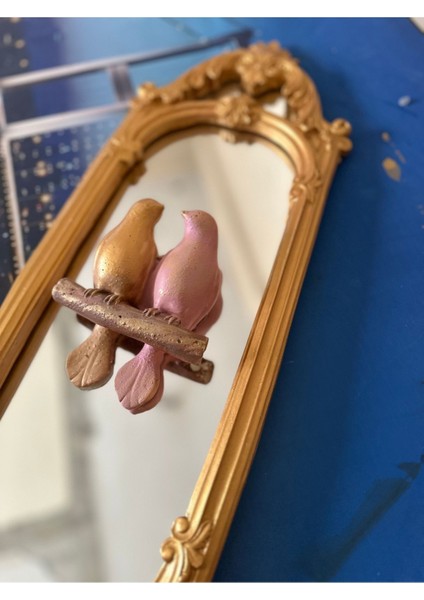 Duvar Ayna ve Kuşlu Tablo Büyük 2 Li Set 70CM indirimleri