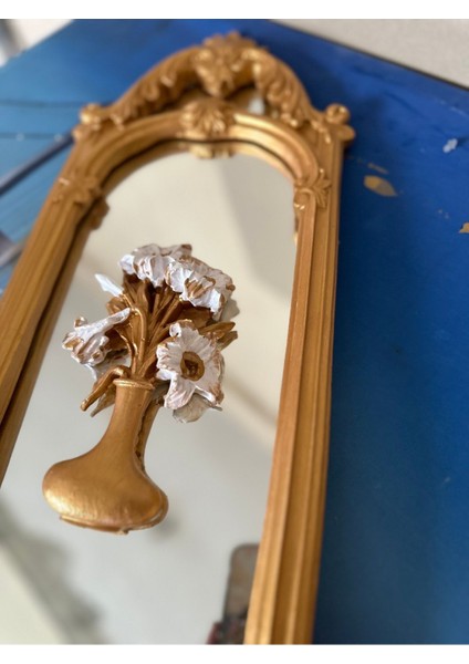 Duvar Ayna ve Kuşlu Tablo Büyük 2 Li Set 70CM