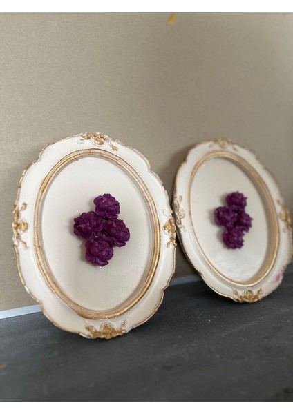 Gül Tasarım Tablo 2li 22CM