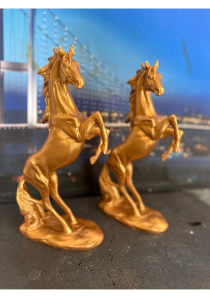 At Biblo 2li Şahlanan At Heykel