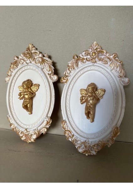 Melek Tablo 2 Li , Dekoratif Duvar Masa Tablosu 22CM fiyatları