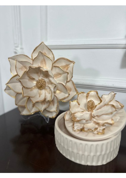 Lotus ve Manolya Kutu 2 Li Set , Masa Süsü 2 Li Modern Set fiyatları