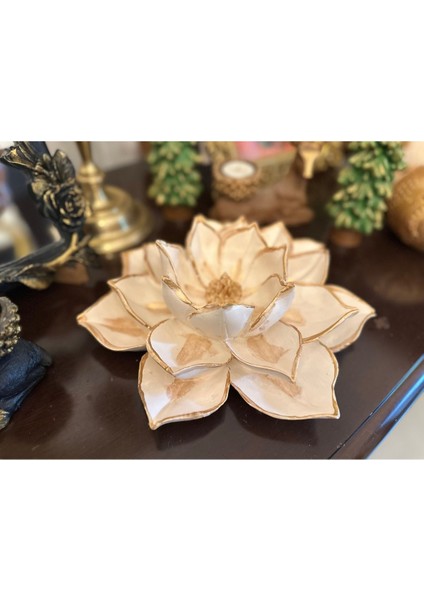 Büyük Boy Lotus Çiçek , Dekoratif Masa Duvar Çiçeği