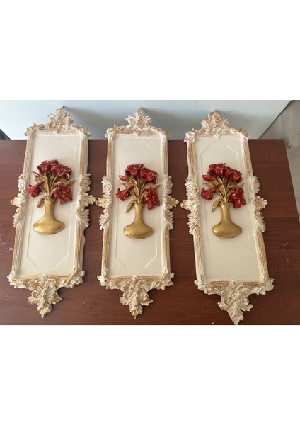 Sümbül Tablo , 3 Lü Dekoratif Duvar Tablosu