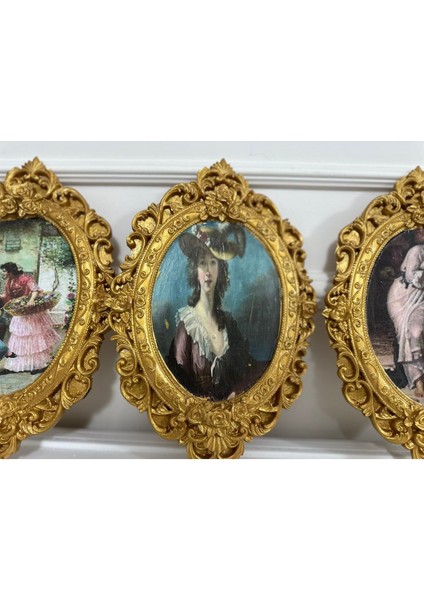 Duvar Tablo 3lü Set Dekoratif Duvar Süsü Dekopaj Teknikle 32CM modelleri