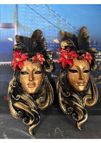 Maske Duvar Pano , 3lü Duvar Biblo 30CM fırsatları