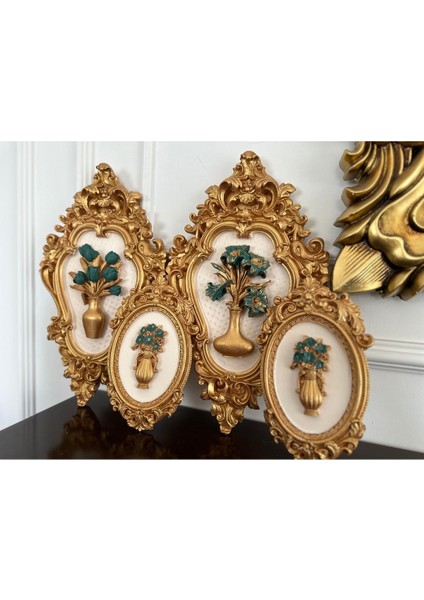 Dekoratif Duvar Tablosu 4lü Set Büyük 42CM Orta Boy 22CM