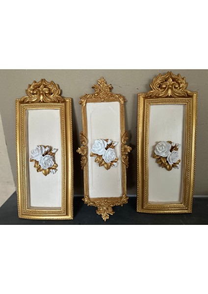 Çiçekli 3 Lü Duvar Tablosu fırsatları