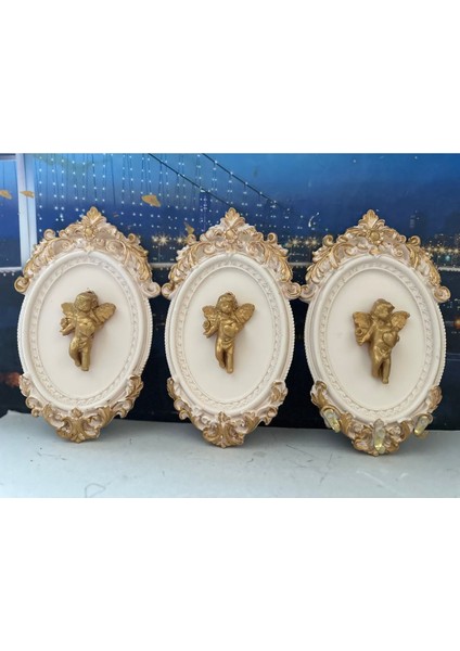 Melek Duvar Tablo 3lü Set 22CM