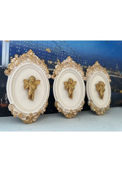 Melek Duvar Tablo 3lü Set 22CM modelleri