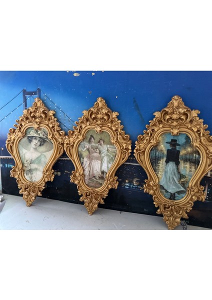 Vintage Tarzı Tablo Set 3lü 42CM fiyatları