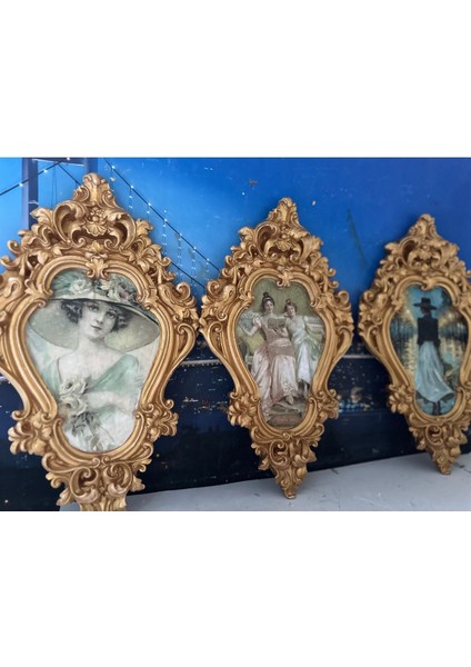 Vintage Tarzı Tablo Set 3lü 42CM fırsatları