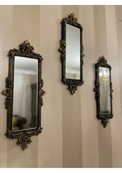 Duvar Aynası , Dekoratif 3 Lü Duvar Aynası 45CM