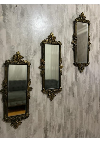 Duvar Aynası , Dekoratif 3 Lü Duvar Aynası 45CM modelleri