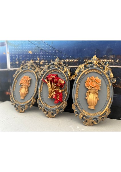 Çiçekli Duvar Tablo 22CM fiyatları