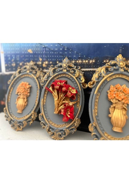 Çiçekli Duvar Tablo 22CM modelleri