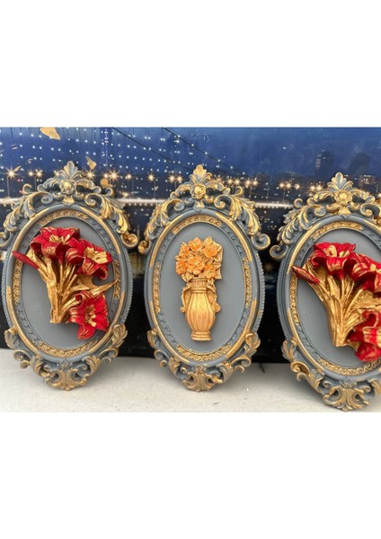 Çiçekli Duvar Tablo 22CM fırsatları