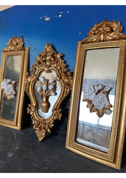 Ayna ve Tablo Tasarım 3lü Set ,uzun Model 50CM Avangard Model 42CM