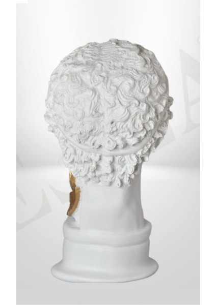 Hermes Yapraklı Heykel Büst Beyaz Gold Biblo 28CM fiyatları