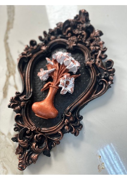 Siyah Bakır Modern El Yapımı 3 Lü Tablo 46CM