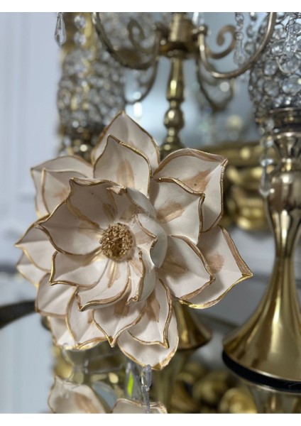 Lotus Çiçek Dekoratif Duvar Masa Süsü Büyük Model indirimleri