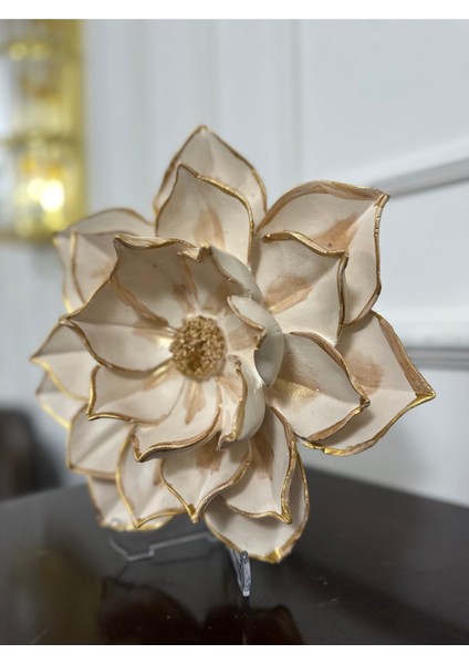 Lotus Çiçek Dekoratif Duvar Masa Süsü Büyük Model