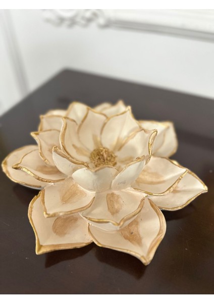 Lotus Çiçek Dekoratif Duvar Masa Süsü Büyük Model