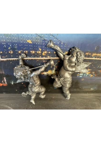 Duvar Melek 2li Set Müzik Çalan Melek 25CM modelleri