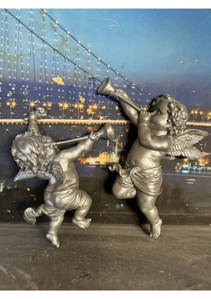 Duvar Melek 2li Set Müzik Çalan Melek 25CM indirimleri