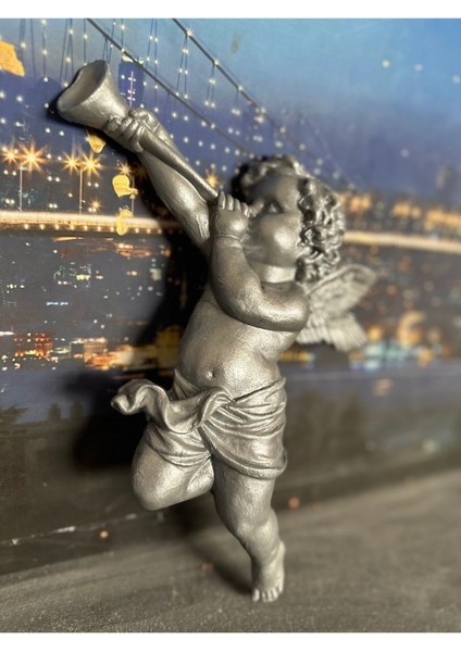 Duvar Melek 2li Set Müzik Çalan Melek 25CM