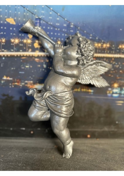 Duvar Melek 2li Set Müzik Çalan Melek 25CM