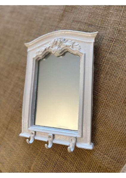 Ayna Detaylı Beyaz Anahtarlık , Modern Anahtar Askısı 20 cm fırsatları