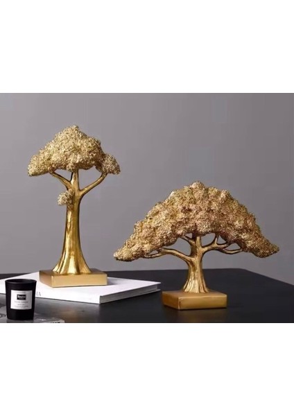 Yaşam Ağacı 2 Li Biblo , Dekoratif Yaşam Ağaç