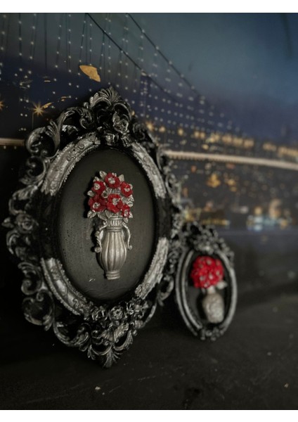 Siyah Gümüş 3lü Masa Duvar Tablo 3lü indirimleri