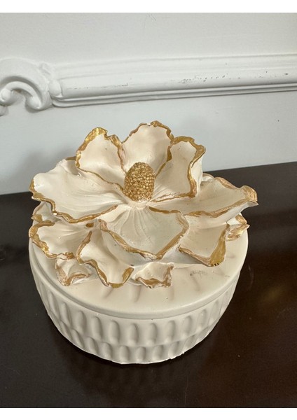 El Yapımı Dekoratif Manolya Kapaklı Kutu indirimleri