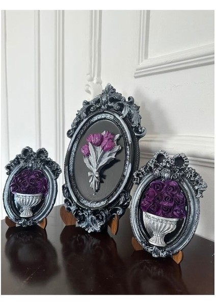 Çiçekli Çerçeveli Masa Duvar Süsü 3 Lü fiyatları