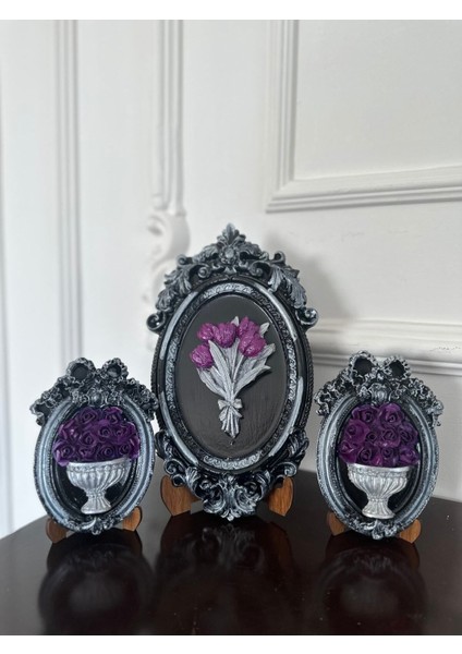 Çiçekli Çerçeveli Masa Duvar Süsü 3 Lü fırsatları